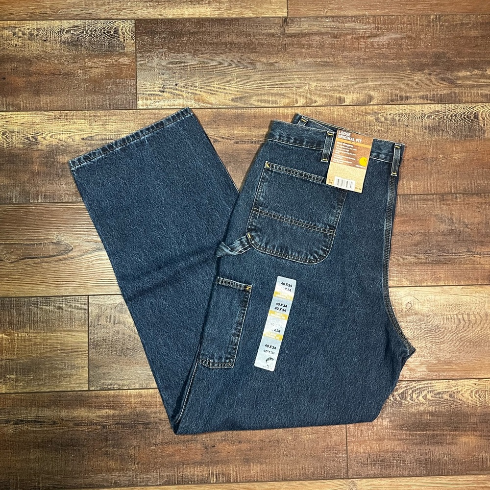 Carhartt Blue 40x34 Loose Original Fit Jeans Classic Denim
